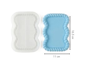 Molde silicona bandeja rectangular trenzada